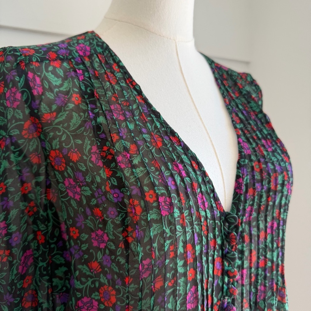 Veronica Beard Ashlynn Floral Silk Blouse size 6 - Picture 2 of 10